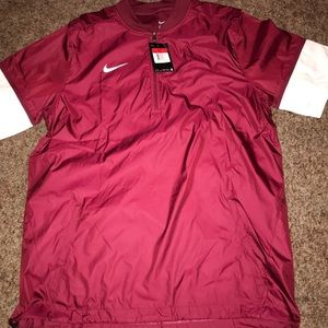 Red windbreaker/pullover